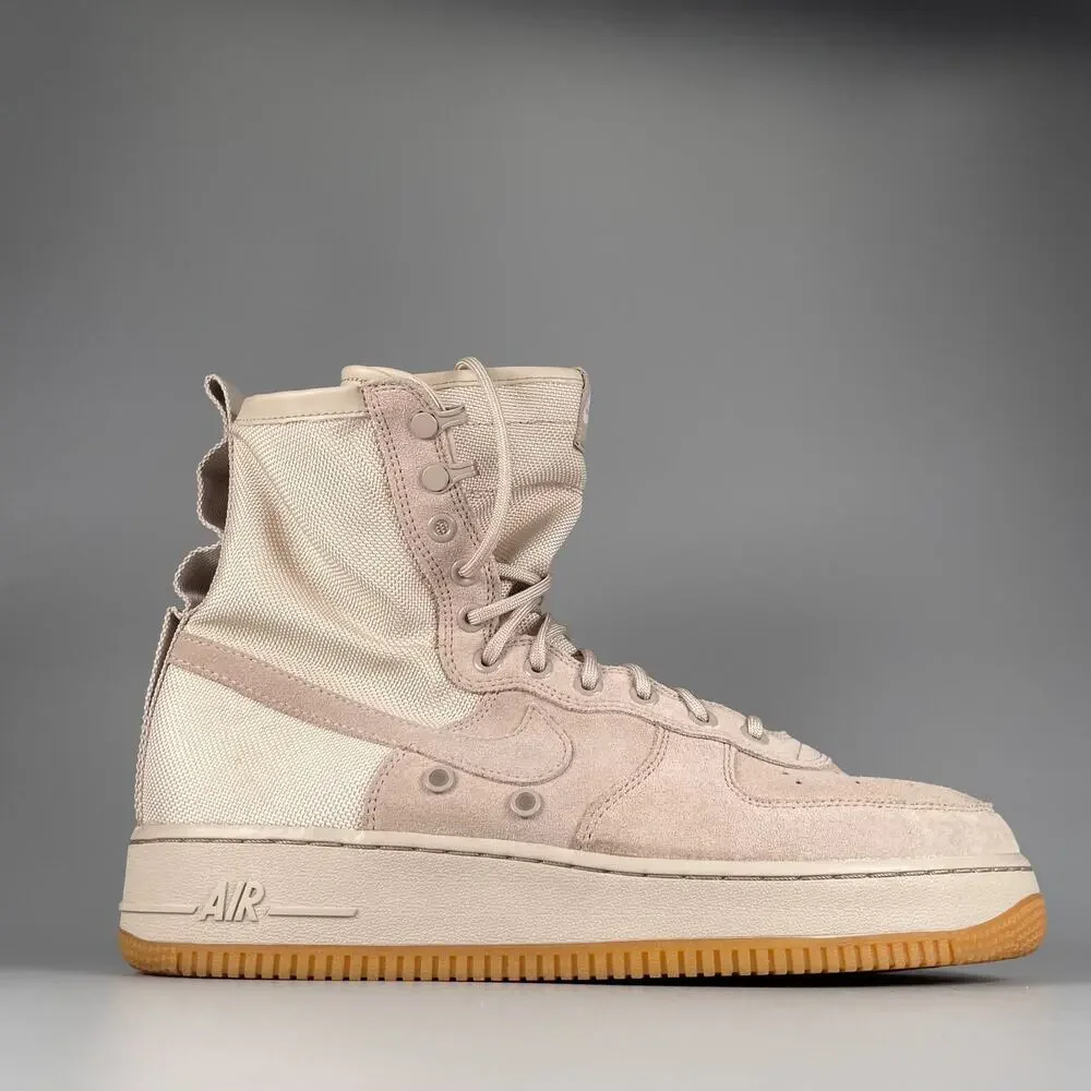 Nike SF Air Force 1 String Men's Size 10 Beige Basketball Sneakers Casual Shoes